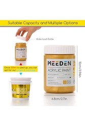 MEEDN Metallic Acrylic Paint Set: Gold Silver Copper Paint 3 Colors x 300ml