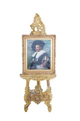 Baroque Rococo Revival Mahogany Artist Easel Adjustable Art Painting Display 64″