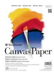 200 Series Canvas Paper, Tape Bound Pad, 9×12 inches, 10 Sheets (115lb/187g) …