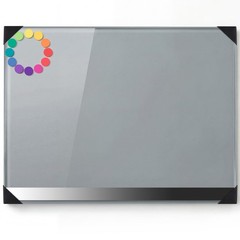 12×16 Inch Tempered Glass Paint Palette with 16.5″ x 13.4″ x 1.5″, Gray