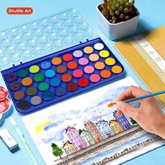 43 Pack Watercolor Paint Set, 36 Colors Watercolor Paint Pan Set with 6
