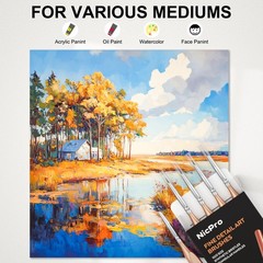 Nicpro Detail Paint Brushes 5 PCS Aesthetic 5 10/0 – Rose Gold, Gold