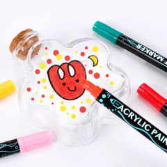 12/26 Pcs Dual Tip Acrylic Marker Paint Pens Set Permanent for Art DIY Project