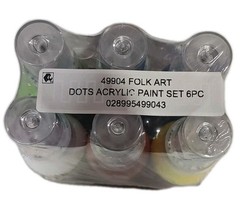 Dots Acrylic Paint Set, 6 Piece DIY Acrylic Paint Dots Kit Featuring 6 Colors