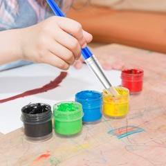 Anezus 30 Kids Paint Brushes Set with Jumbo Round 6 1/4inch, Multicolors