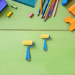 20 Pcs Sponge Rollers Painting Brush Set for Children Creative Craft Fun