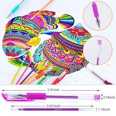 TANMIT Glitter Gel Pens, 160 Pack 1 Count (Pack of 160), Multicolor