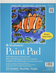 (27-209 100 Series Youth Paint Pad, 9 by 12″, 20 Sheets, White, 9X12