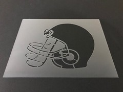 Football #4 Stencil 10mm or 7mm Thick, Crafts, NFL, Sports, Goal Post, Helmet