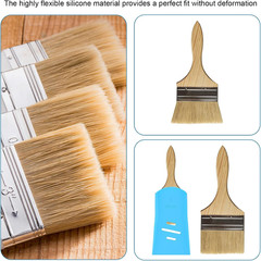 6Pcs Paint Brush Protector Covers, 3 Sizes Highly Flexible Silicone Paintbrush S