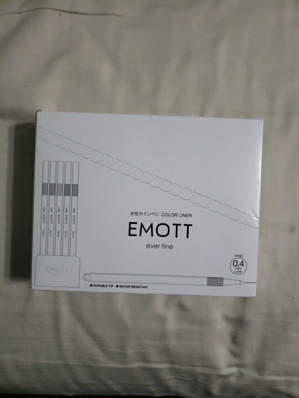 Uni Emott Ever Fine No. 5 Set Water-based Pen 5 Colors Set 10 Pack ~ New ~