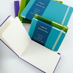 Watercolor Paper Cotton Hot Pressed Inner Pocket Sketchbook Journal Green