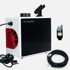 Desktop Air Compressor with 50PSI & Built-in Fan – Dual-Action Airbrush & Spray