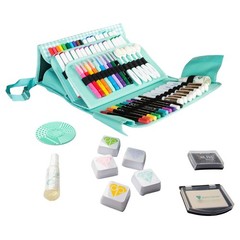 Diamond Press Mega Marker and Ink Kit with Gingham Storage Bag PicK Color