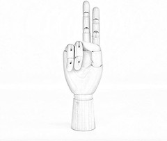 2 Pack 7INCH Wood Hand Model Wooden Artist Drawing Manikin Articulated Mannequin