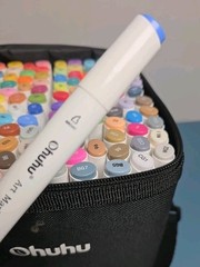 Ohuhu 120 Color Art Marker Set Alcohol-Based Broad & Fine Brush Tips
