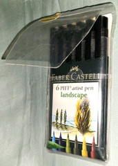NOS Faber Castell set of 6 PITT brush tip artist pens, Landscape – 16 71 05
