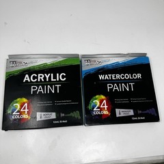 Artist Starter Bundle Paint Sets Brushes Watercolor Acrylic Paper Sketchbook