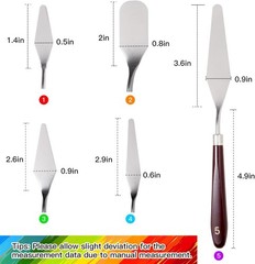 10pcs Palette Knife Stainless Steel Painting Knife Set Flexible Spatula Pallet K
