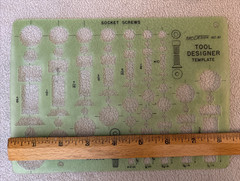Vintage Berol Rapidesign Template – Tool Designer – No. 81 Socket Screws