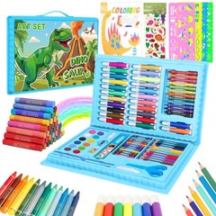 Art Supplies, Dinosaur Drawing & Coloring Set with Crayons, Colored Pencils, …