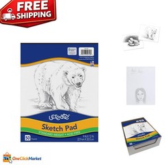 Versatile 50-Count 9″ x 12″ Sketch Pad – Perfect for Dry Media & Painting
