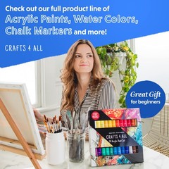 Crafts 4 All Acrylic Paint Set for Adults and Artists 24 Pack of 12mL Paints