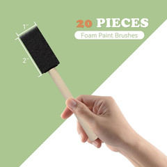 20 Pcs Foam Paint Brushes, 1” Sponge Paint Brush, Foam Brushes for Painting, Cr