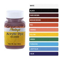 Fiebing’s Acrylic Leather Dye shoes, boots, purses – 2 oz All colors