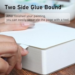 FLUNBRATO Watercolor Paper Pad, 60 Sheets, 8.3 x A5 (8.3 x 5.8 in) Cold Press