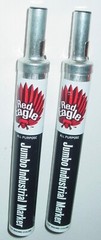 2 Vintage Red Eagle Valve Action Smelly Permanent Black Ink Art Markers USA NOS