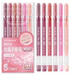 6 PCS Glitter Gel Pens 1.0mm Point Adult Coloring Drawing Journaling Art