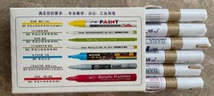 Paint Markers Pens Set Medium Tip Art Permanent Paints Pens 12pcs Gold color