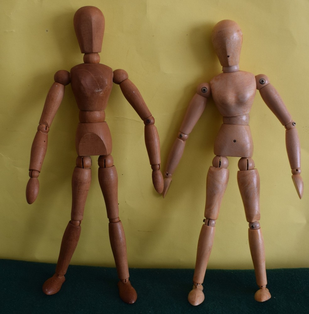 Artist / modellers/sculptorsl figures 30cm wood/ plastic flexible multi position