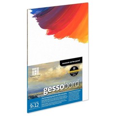 Gessobord 9×12 1/8 Flat Profile Gesso Wood Painting Panel GBS09 Ampersand Supply