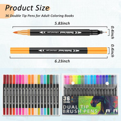 3Pcs Adult Coloring Book for Women Relaxation, 36 Colors Markers with Spiral Bou