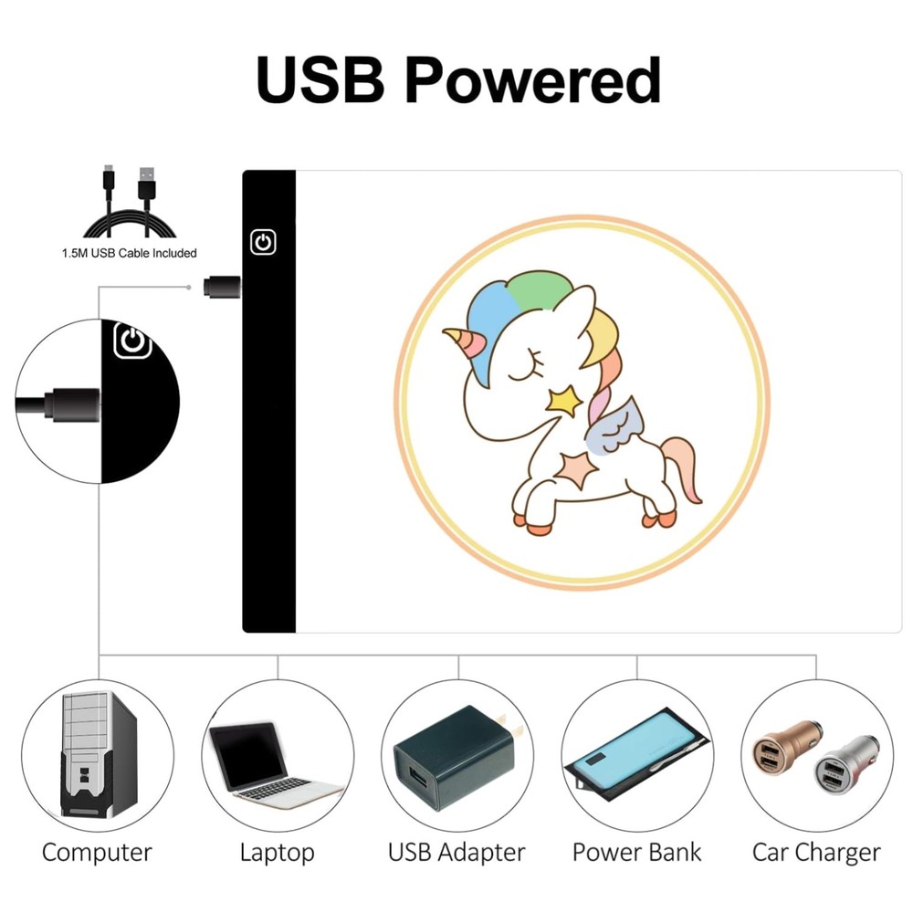 Professional A4 LED Light Pad with Storage Containers