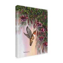 Outdoor Canvas Art – Dave Bartholet ‘Fuchsia’ Wall Art for Outdoor Spaces, Pa…