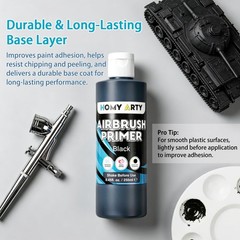 Airbrush Primer – Black, 8.45 fl.oz. Acrylic Primer for Airbrush Paint, Quick…