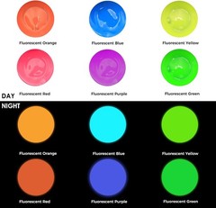 Glow in the Dark Acrylic Paint – 6 Colors, 120 ml