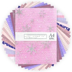 30 Sheets A4 Textured Scrapbook Paper Mesh Fabric Set for Journals Crafts