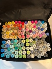 Rare Ohuhu 120 Color Art Marker Set Alcohol-Based Chisel & Brush Tips Honolulu