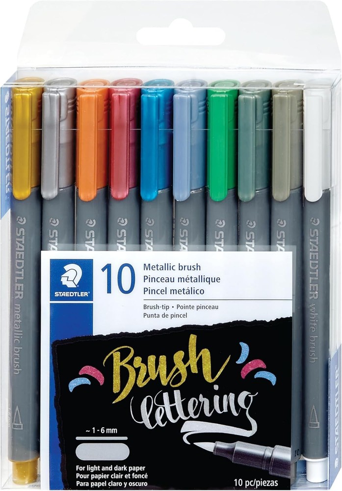 Assorted Colors Metallic Opaque Ink Pens 12mm Bullet Tip Craft 10 PCS