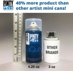 Pintyplus Aqua Spray Paint – Art Set of 8 Water Based 4.2oz Mini Spray Paint
