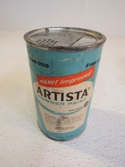 Binney Smith Powder Paint Artista 1600 Gold Partial Container Non Toxic Vintage