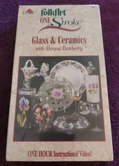 Donna Dewberry One Stroke Painting Glass & Ceramics VHS ☆☆Sealed