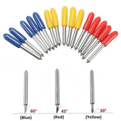 Graphtec Blade Holder + 15Pcs 30° 45° 60° Blades Vinyl Cutter Cutting Plotter K