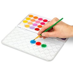 Watercolor Paint Set – 36 Premium Paints – 12 Page Pad – 6 Brushes – Painting…