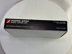 Vintage Paint Speedball Acrylic Basic Color Set 6 Tubes 2oz. Each Hunt 6901