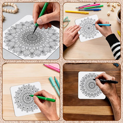 60 Pcs White Paper Tiles for Zen Square Art, 3.5” X 3.5” Blank Artist’S Tile T